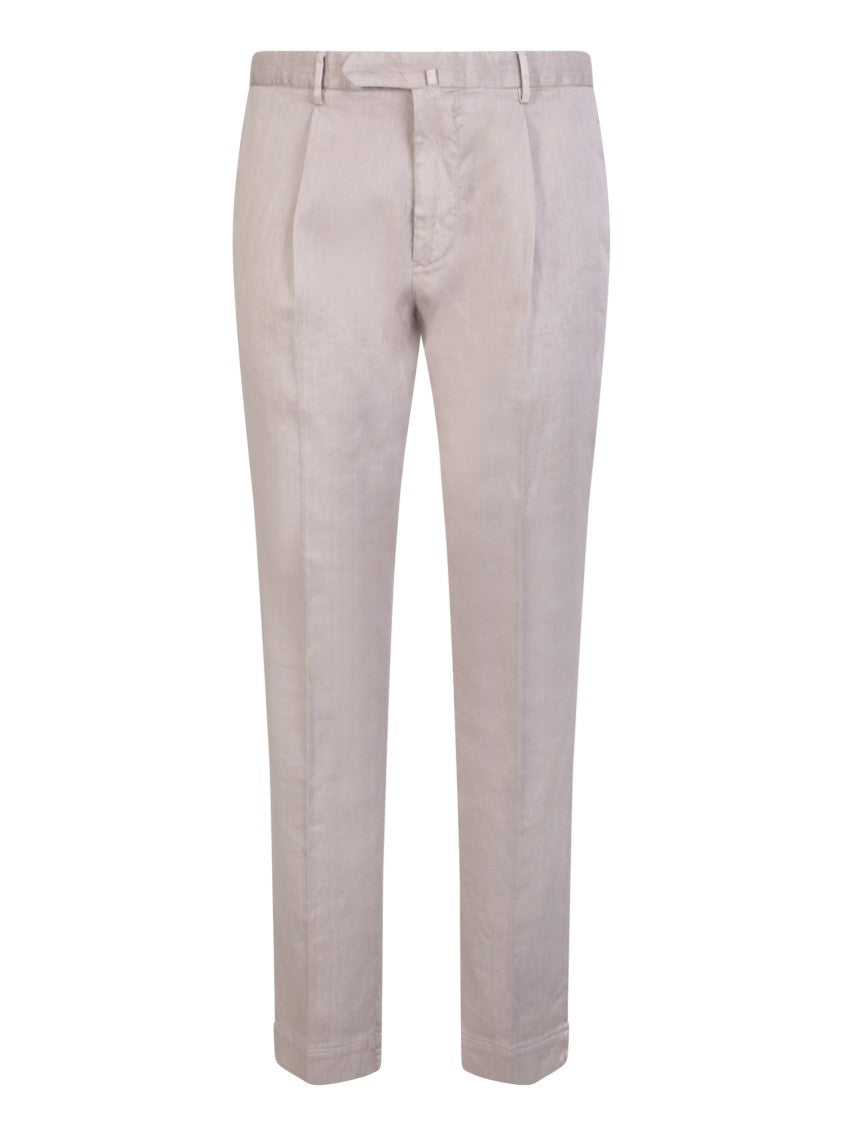 Dell'oglio Linen-Blend Pink Trousers