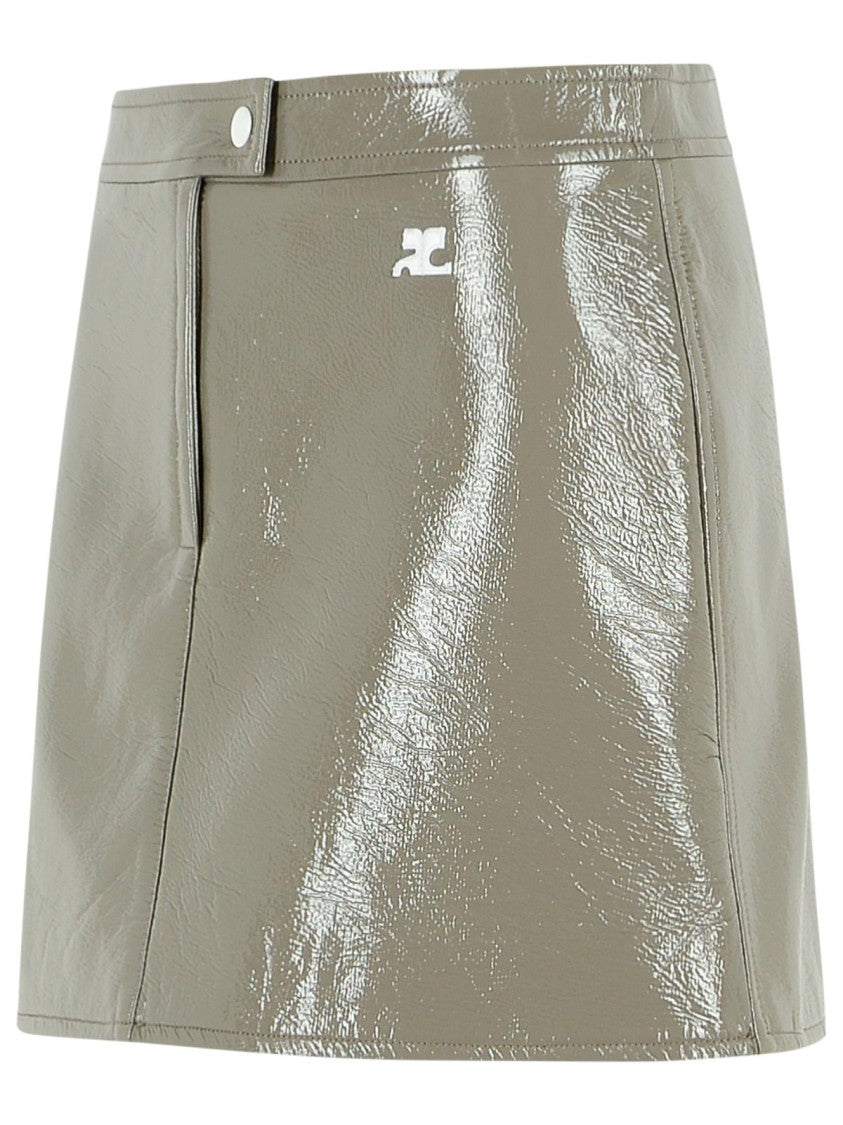 Courrèges Reedition' Grey Polyester Blend Miniskirt