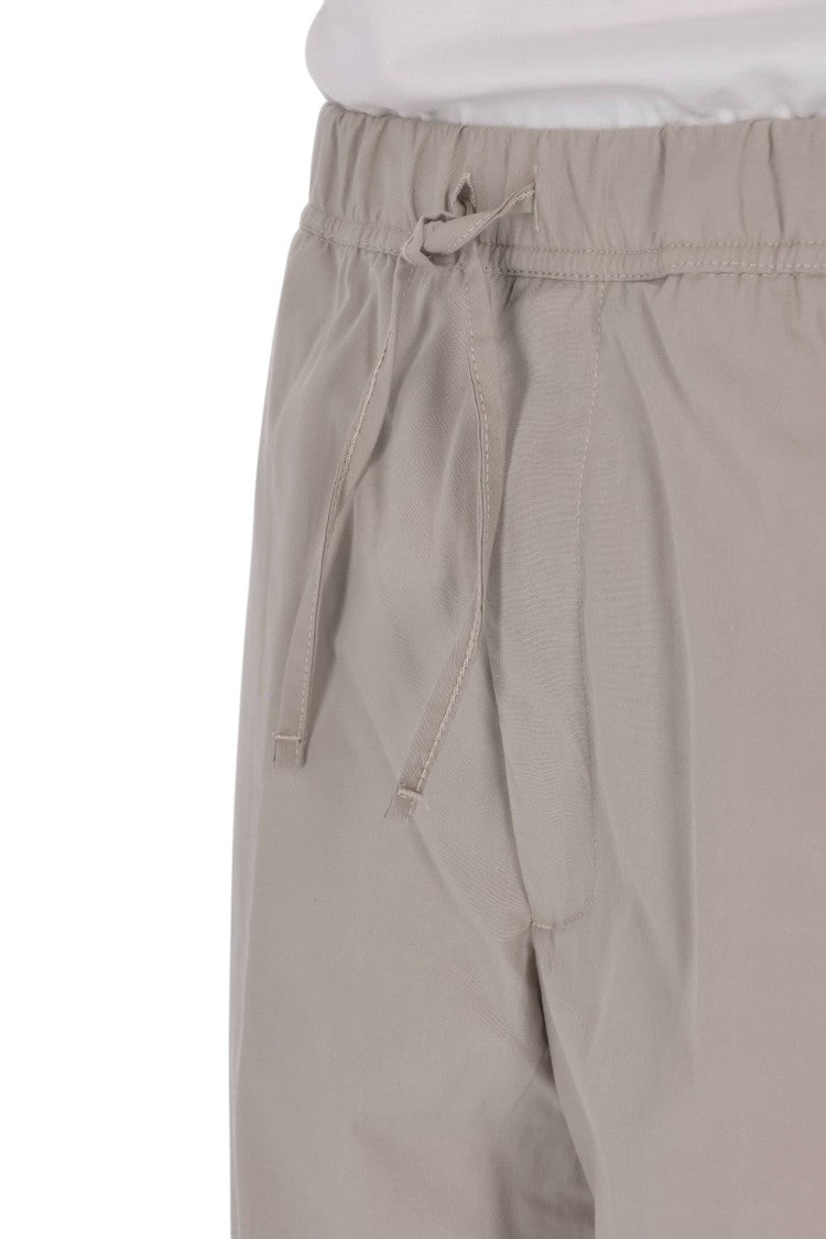 Officine Generale Straight-Leg Cotton Popeline Pants With Elastic Waistband