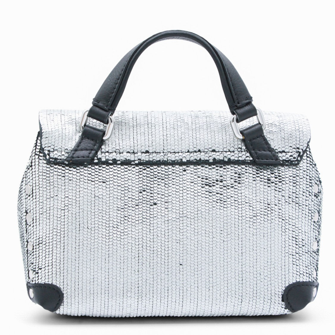 Zanellato Structured Silver Handbag With Textured Finish
