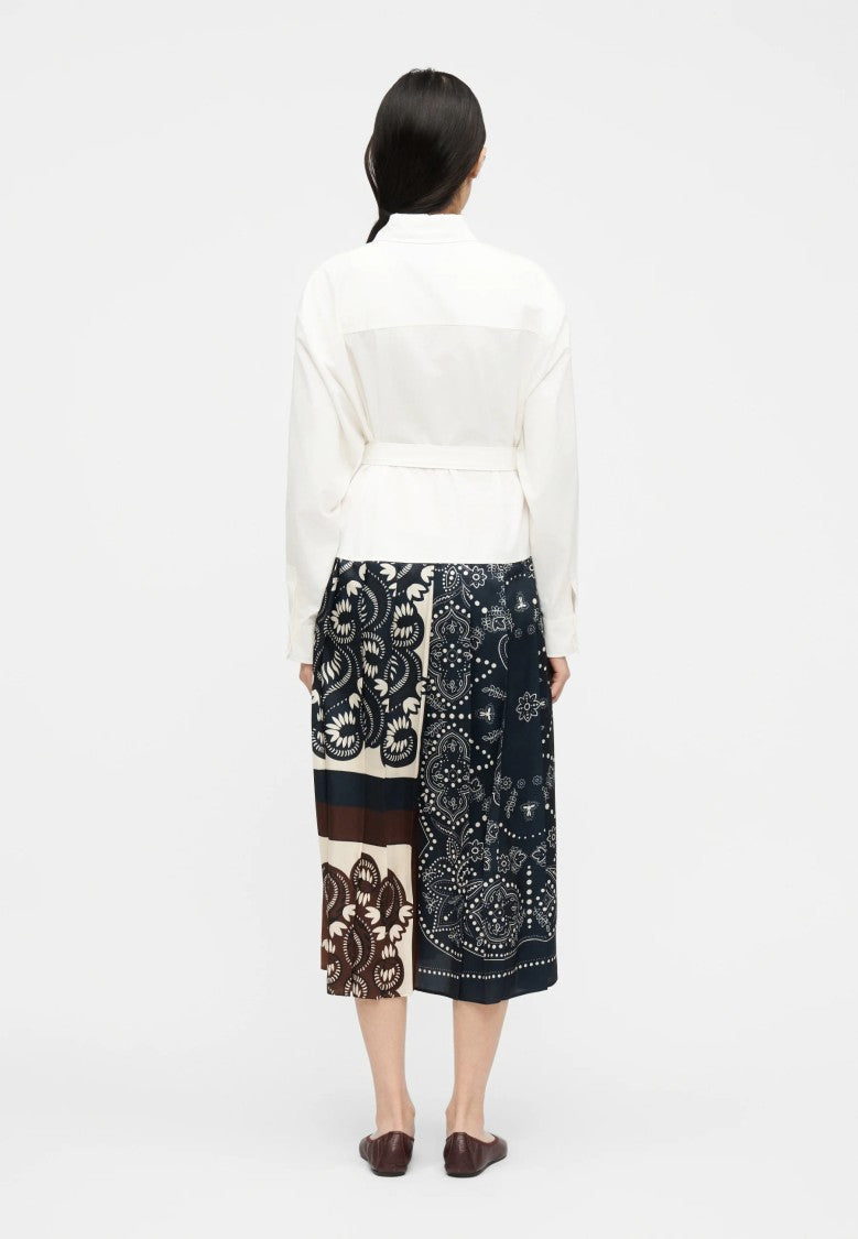 Max Mara White Cotton Blend Midi Dress