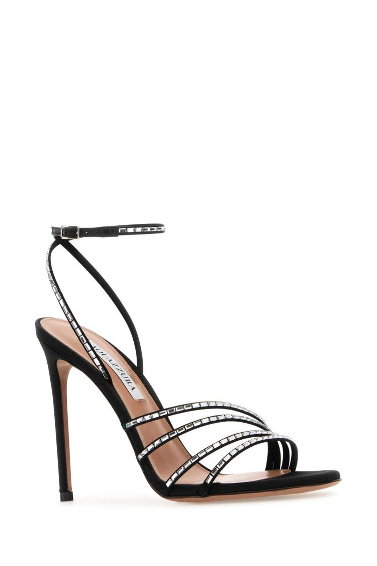 Aquazzura Embellished Fabric Mistica Sandals