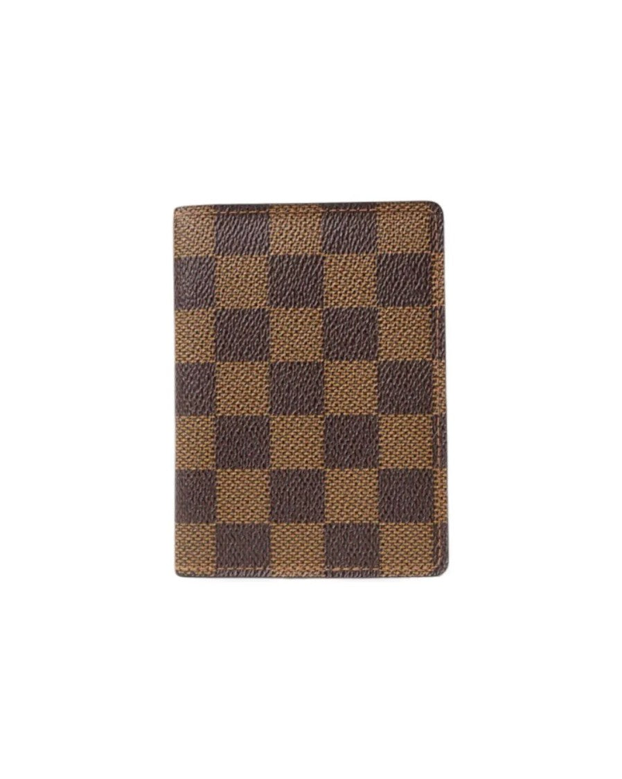 Louis Vuitton Damier Ebene Cardholder With Brown Leather Lining