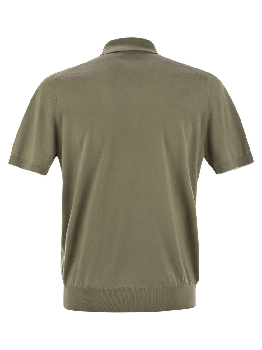 Brunello Cucinelli Lightweight Cotton Knit Polo Shirt