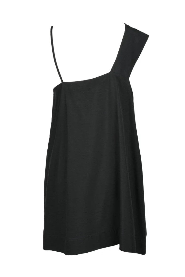 Krizia One-Shoulder Dress Viscose - Black
