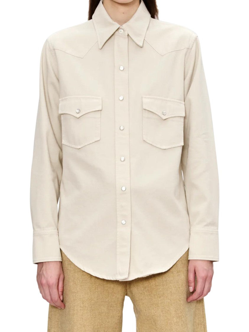 A.P.C. Classic Western-Inspired Shirt With Pointed Collar