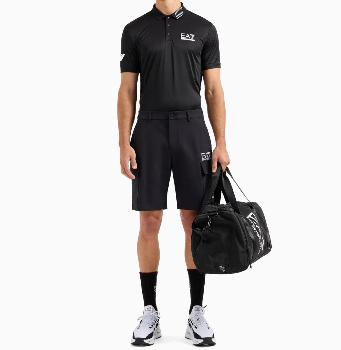 Emporio Armani Ea7 Gym Bag With Spacious Main Compartment