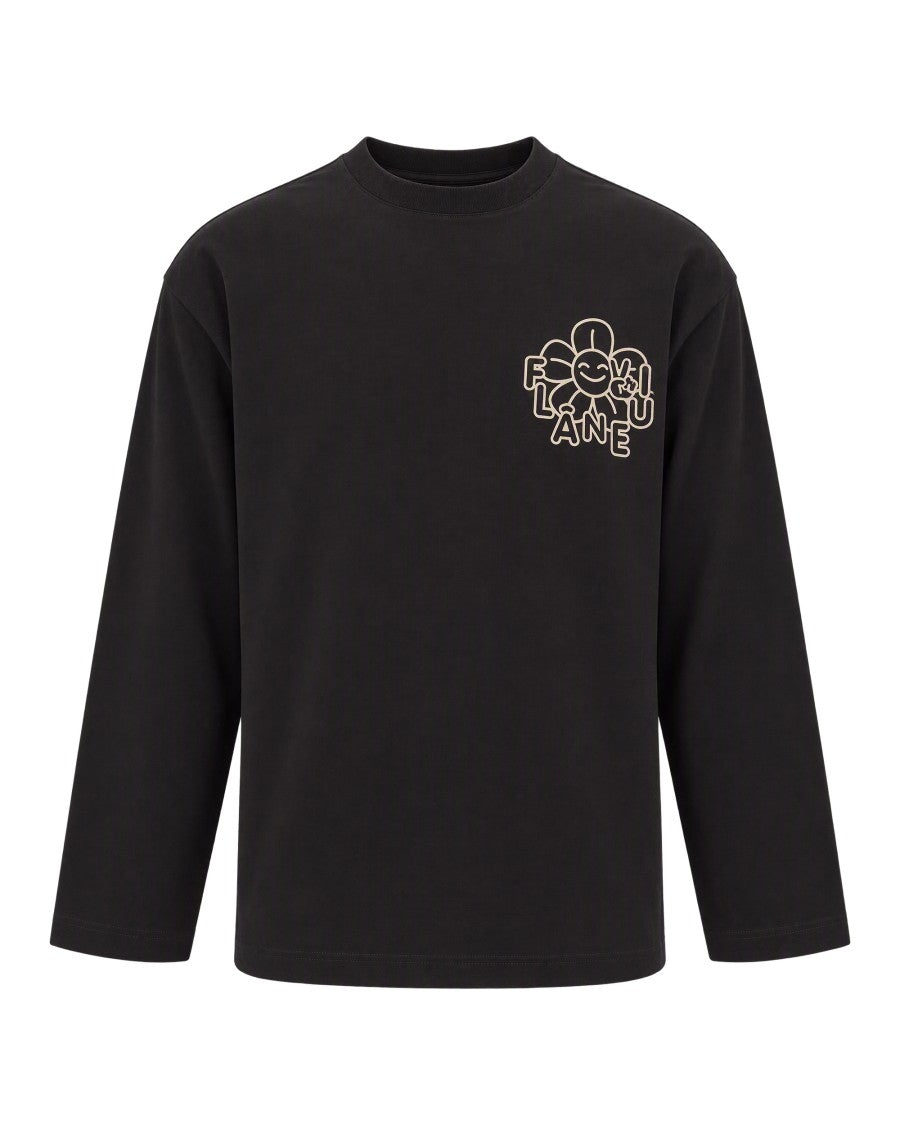 Flâneur Brown Loose-Fit Long-Sleeve Jersey T-Shirt