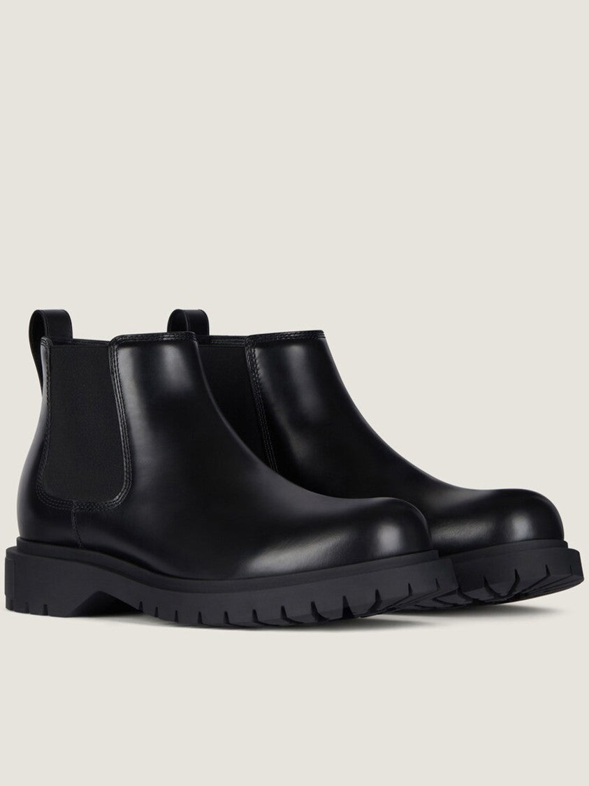 Givenchy Formal Black Leather Chunky Ankle Boots