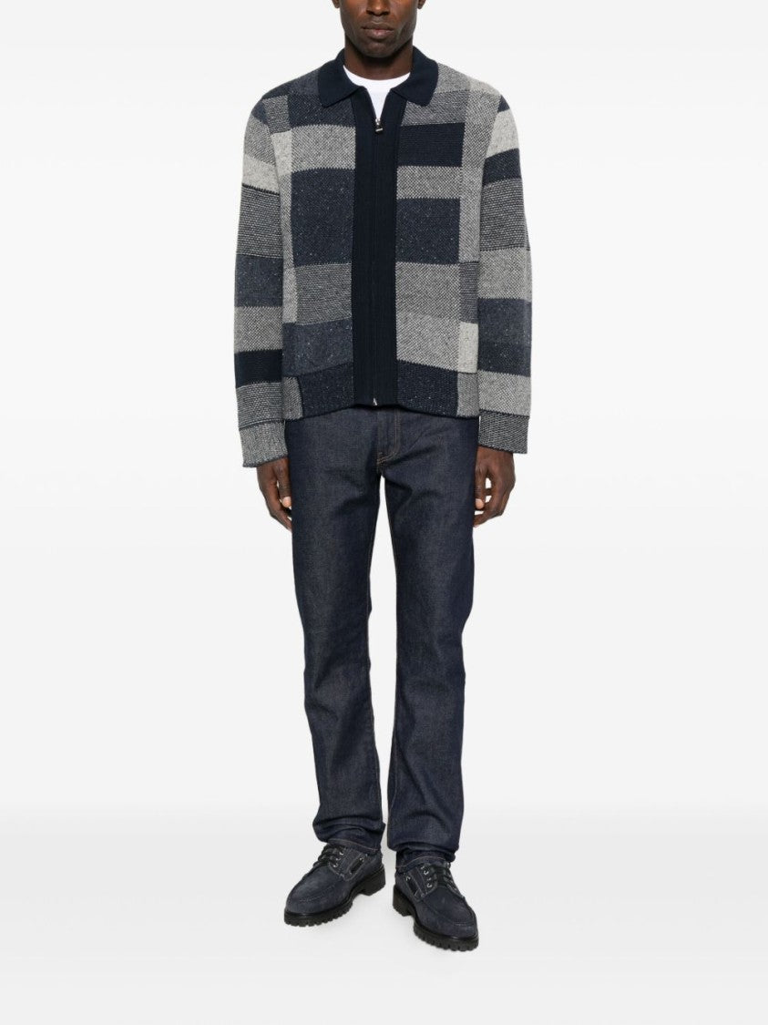 Paul Smith Textured Patchwork Knit Sweater