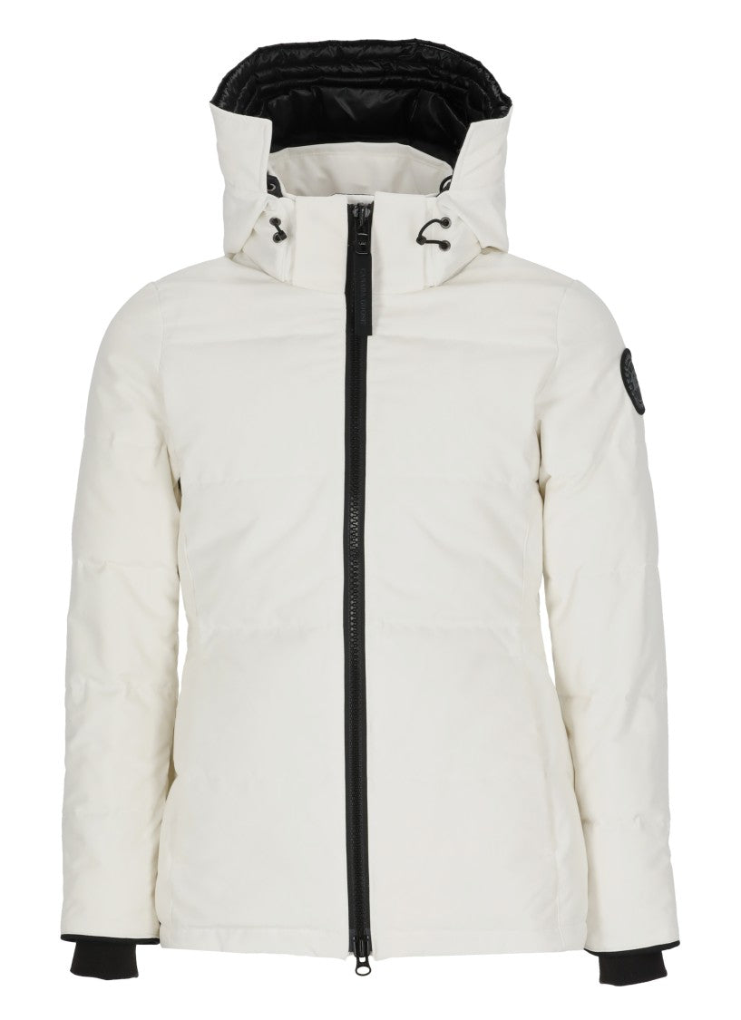 Canada Goose White Hooded Quilted Parka