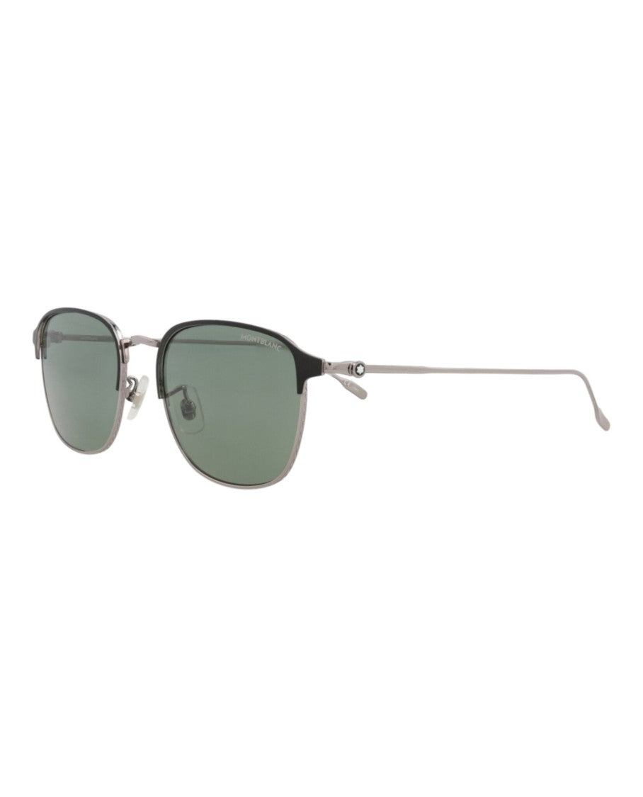 Montblanc Square-Frame Metal Sunglasses