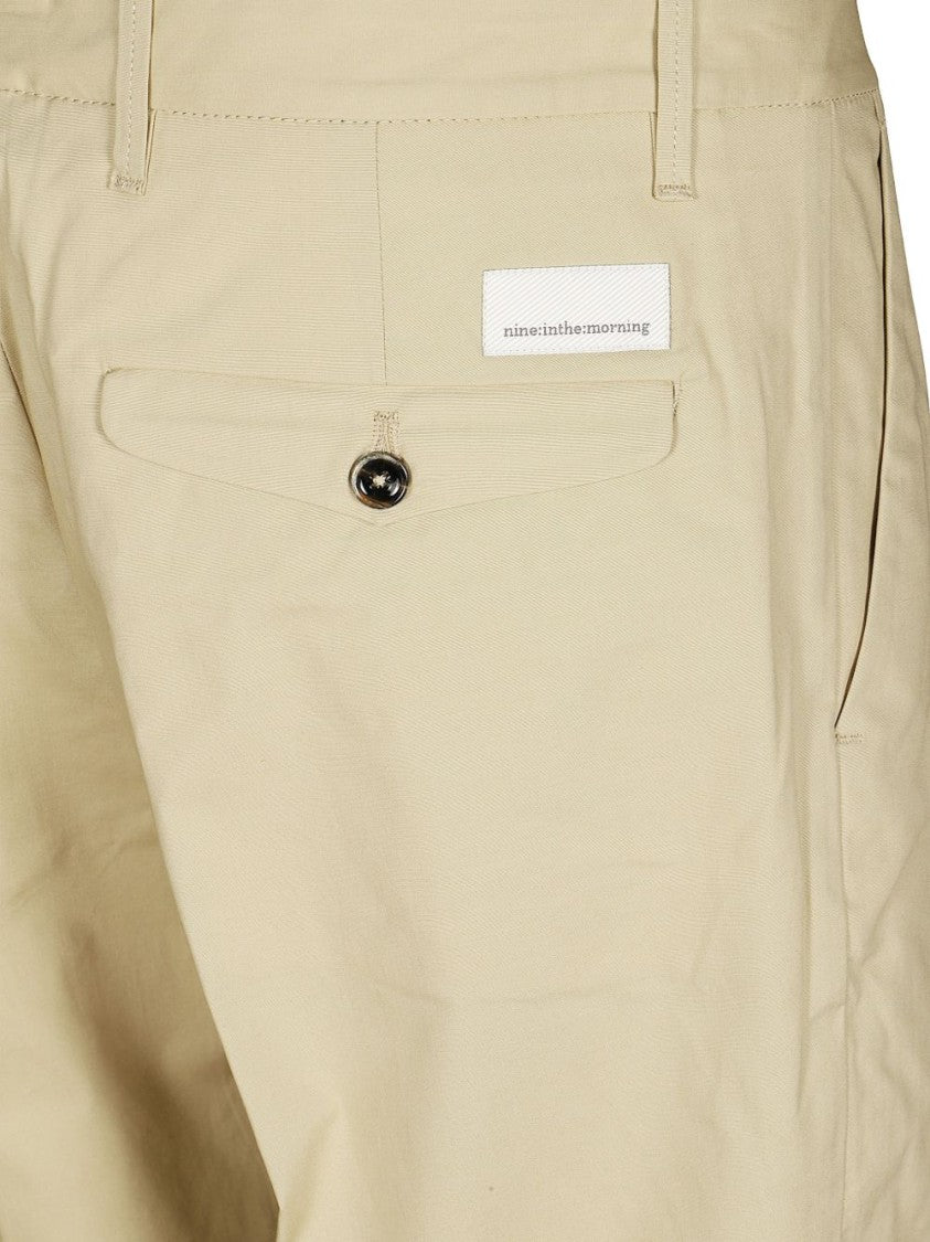 Nine In The Morning Jupiter Flat Front Beige Pants