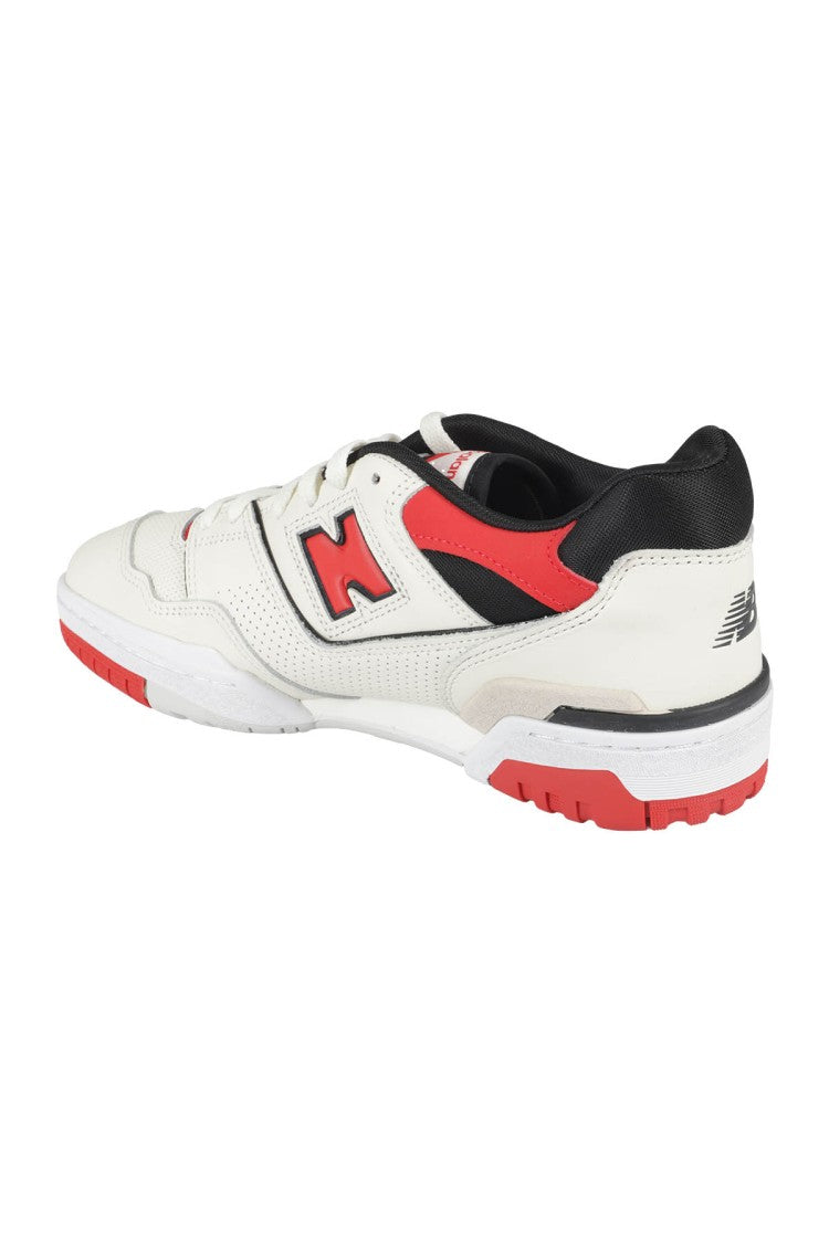 New Balance 550 White And Red Leather Sneakers