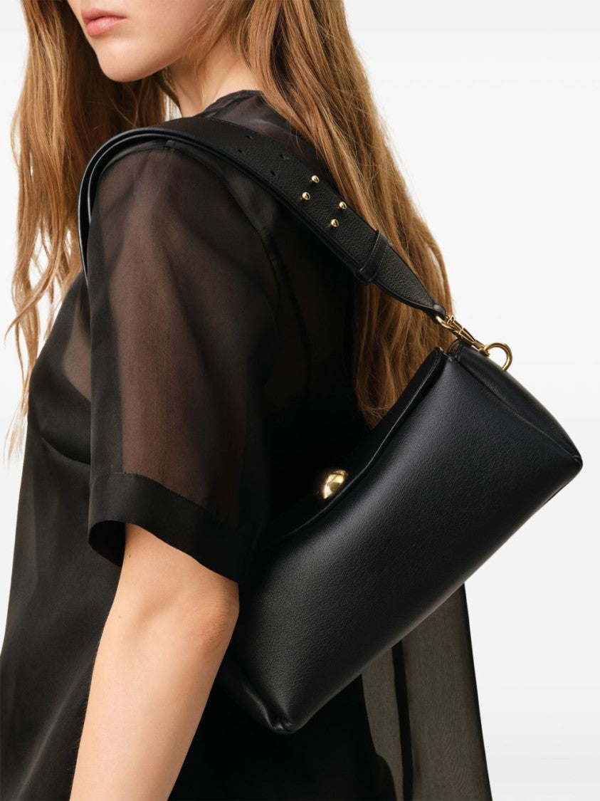 Ami Paris Sleek Elongated Bag With Structured Silhouette