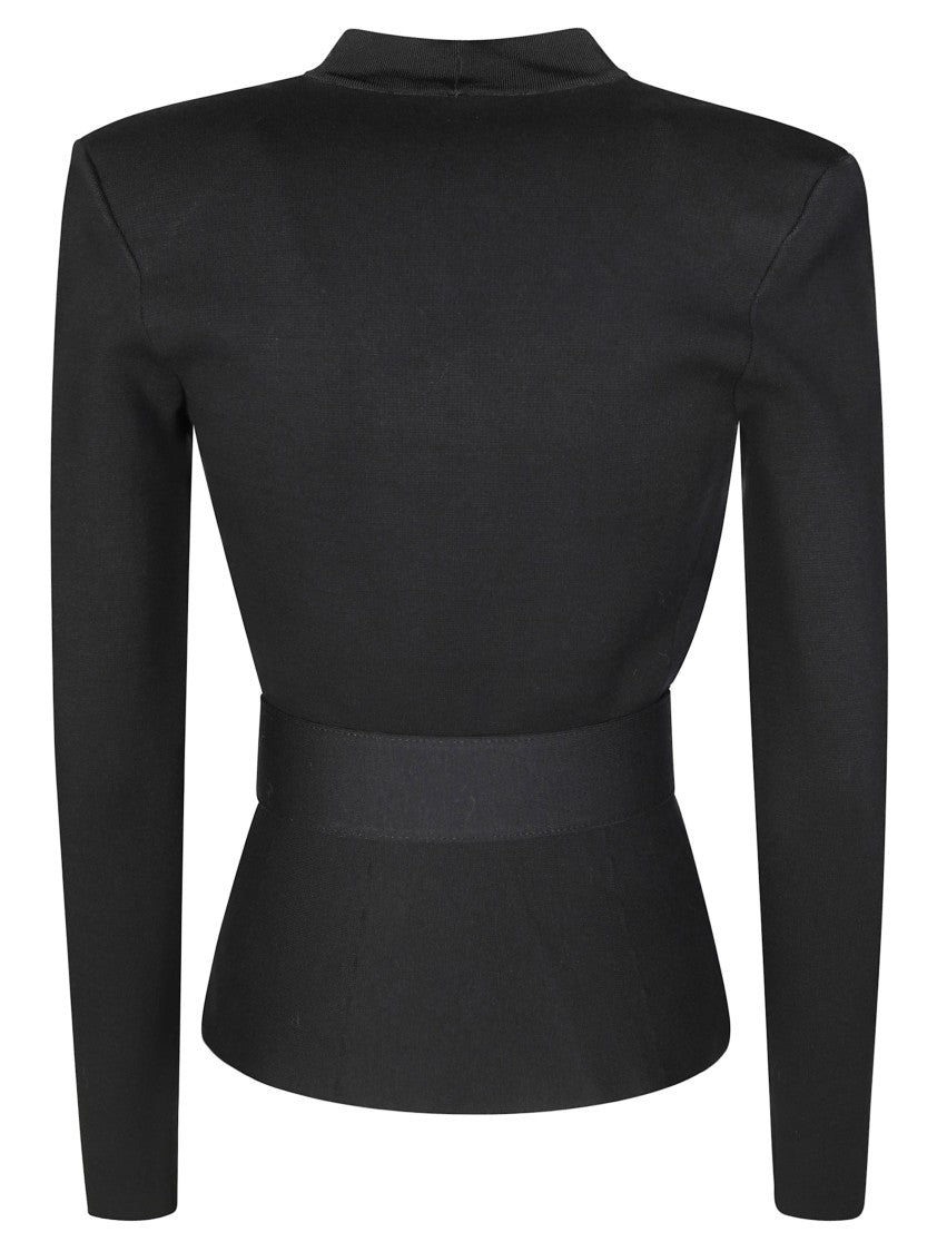 Elisabetta Franchi Tricot Sweater With Belt