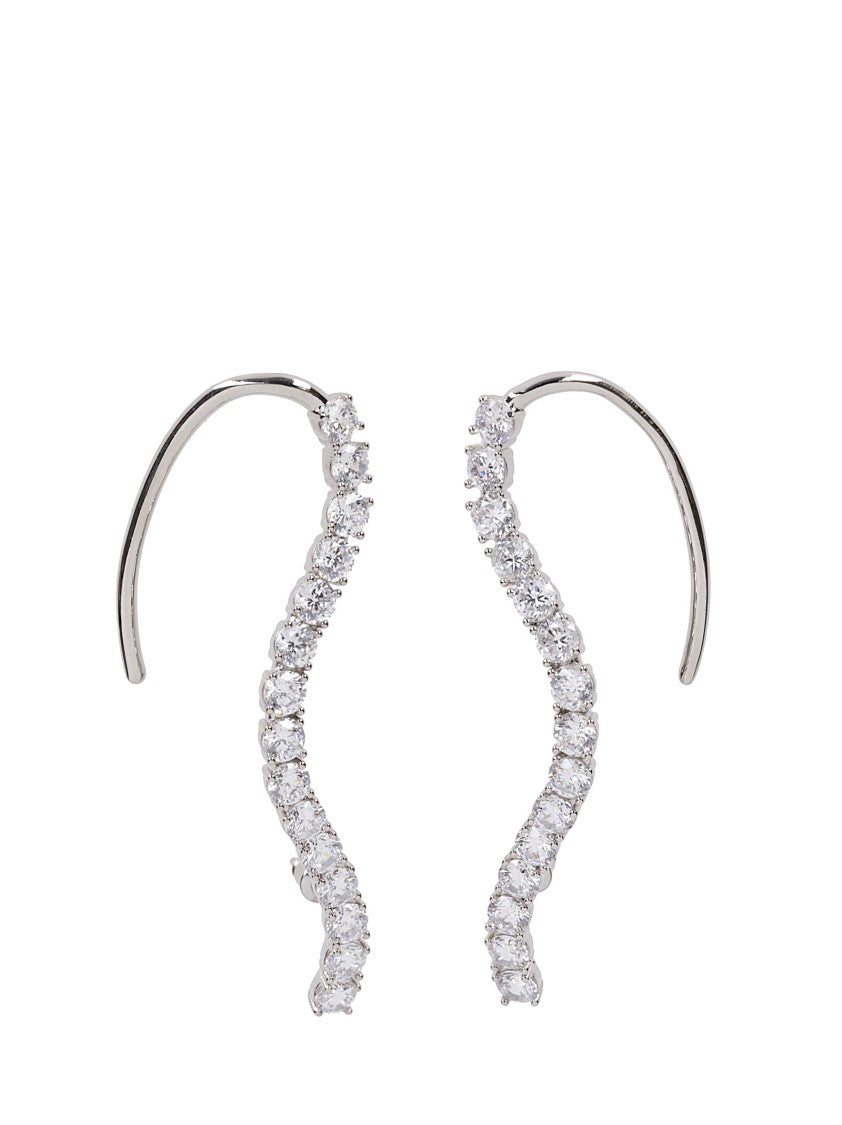 Panconesi Large Rhinestone-Embellished Ear Cuff Earrings