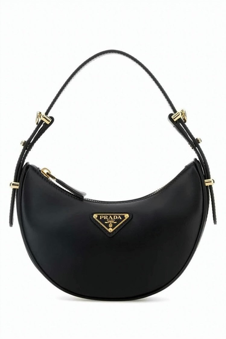 Prada Crescent-Shaped Shoulder Bag In Smooth Calf Leather