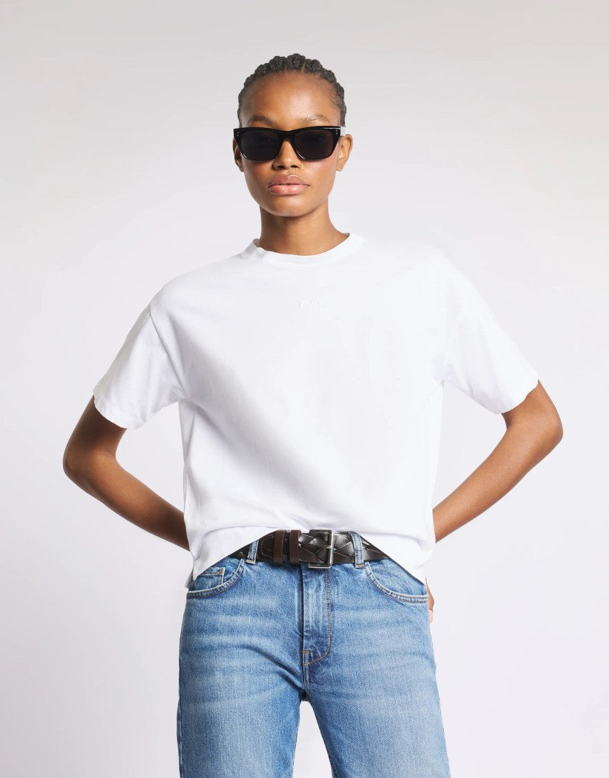 Fay Minimalist Short-Sleeve T-Shirt With Subtle Side Slits