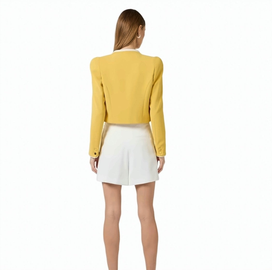 Elisabetta Franchi Lightweight Crepe Piped Jacket