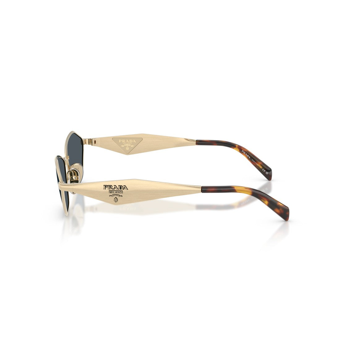 Prada 0Pr D50s Angular Gold Sunglasses