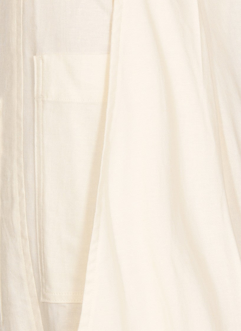 Y's High-Waisted Linen Blend Pants