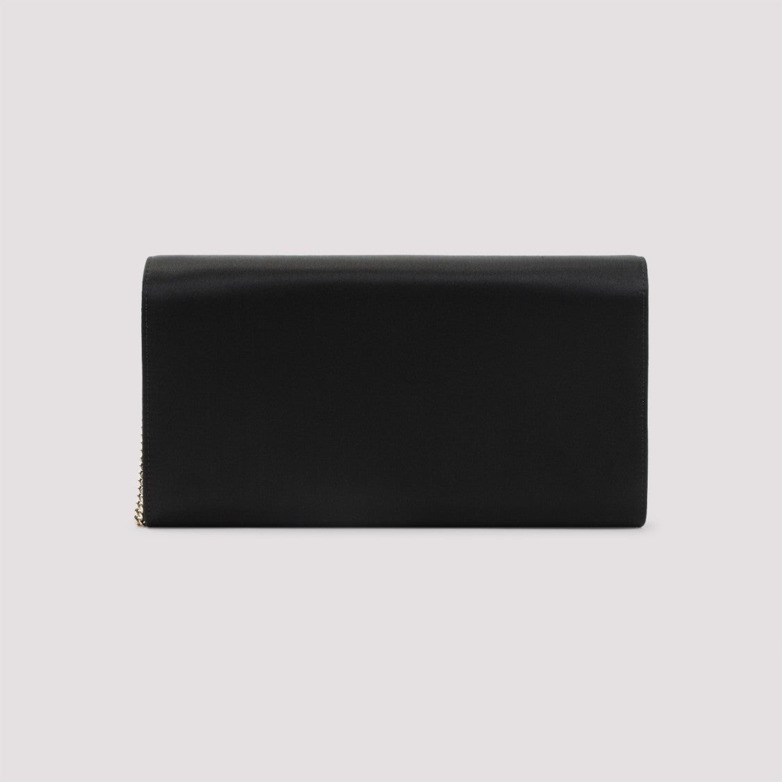 Roger Vivier Envelope Flap Sexy Choc Buckle Black Satin Clutch