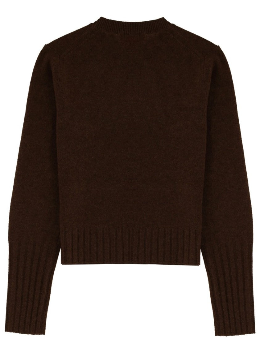 Guest In Residence Shrunken Crew Cropped Cashmere Knit Sweater