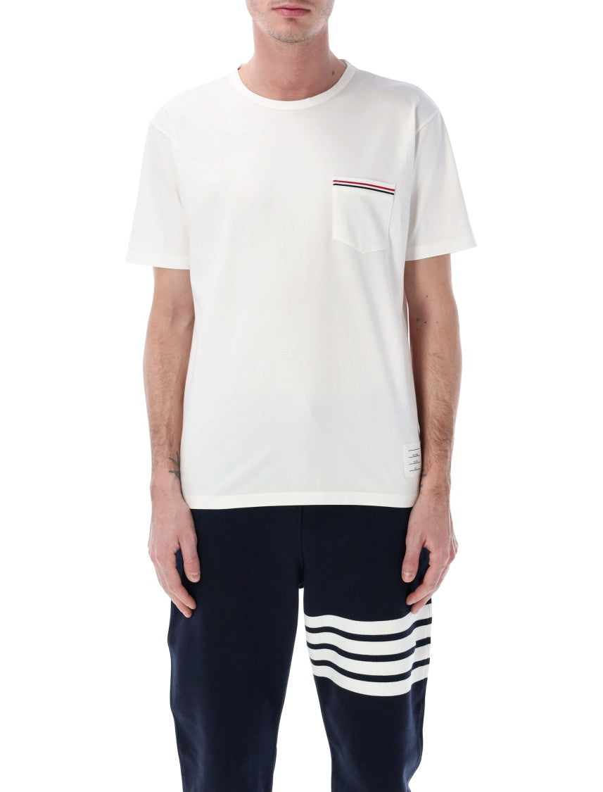 Thom Browne Medium-Weight Cotton T-Shirt With Chest Pocket