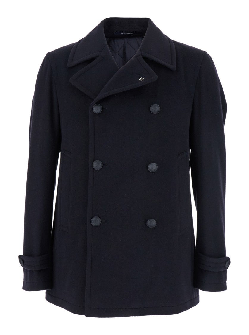 Tagliatore Blue Double-Breasted Coat