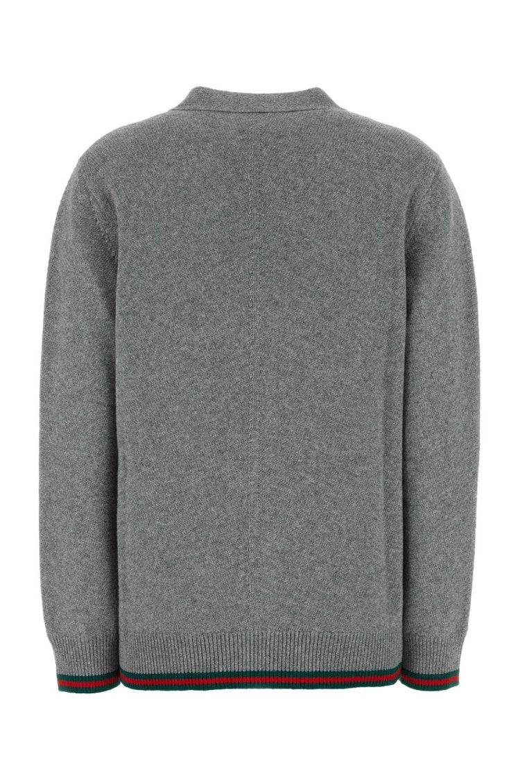 Gucci Grey Wool Blend Cardigan