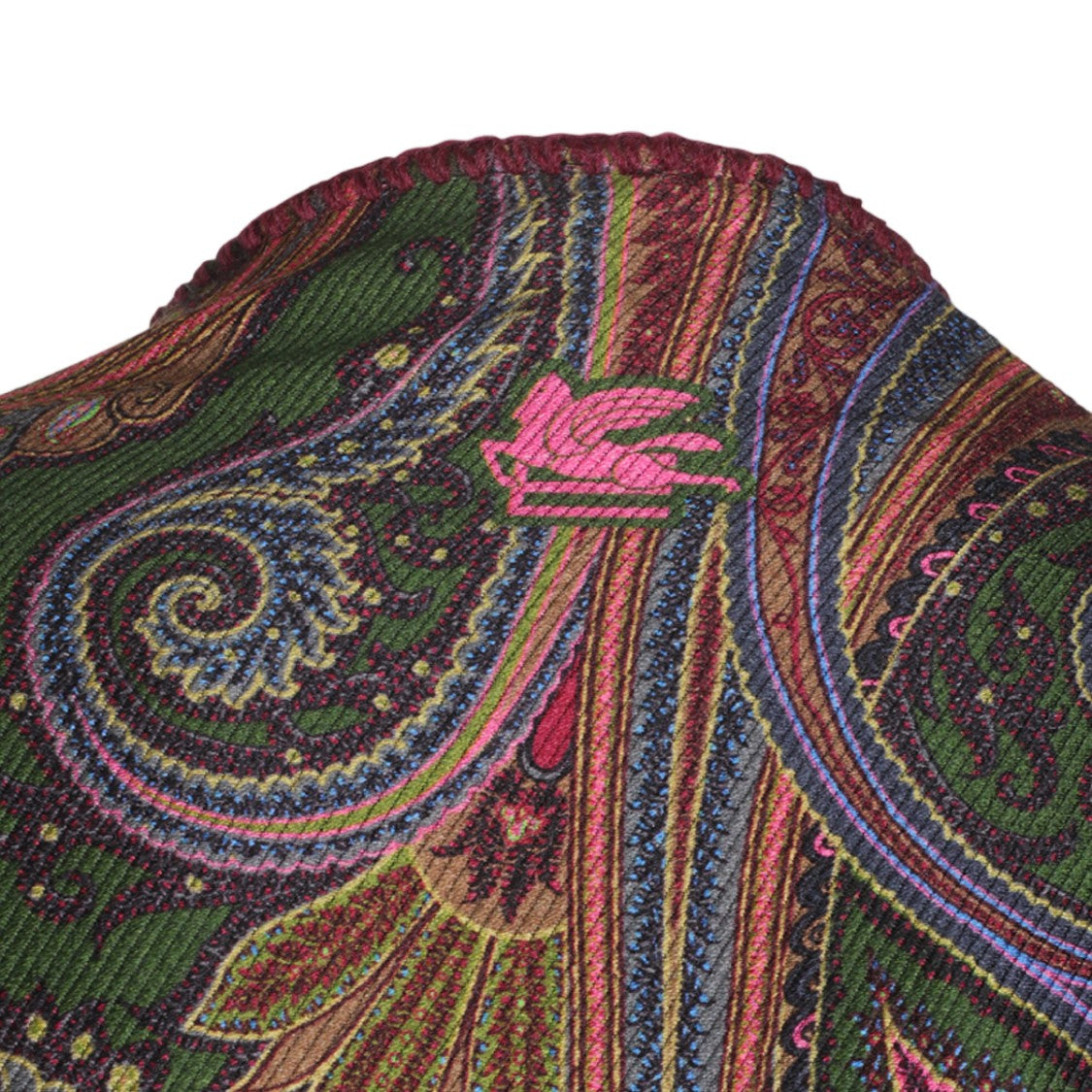 Etro Asymmetrical Paisley Contrast Stitching Jacket