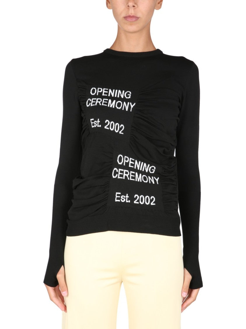 Opening Ceremony Fitted Crew Neck Sweater
