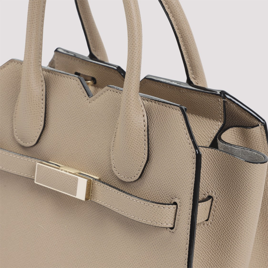 Valextra Beige Cachemire Calf Leather Milano Mini Handbag