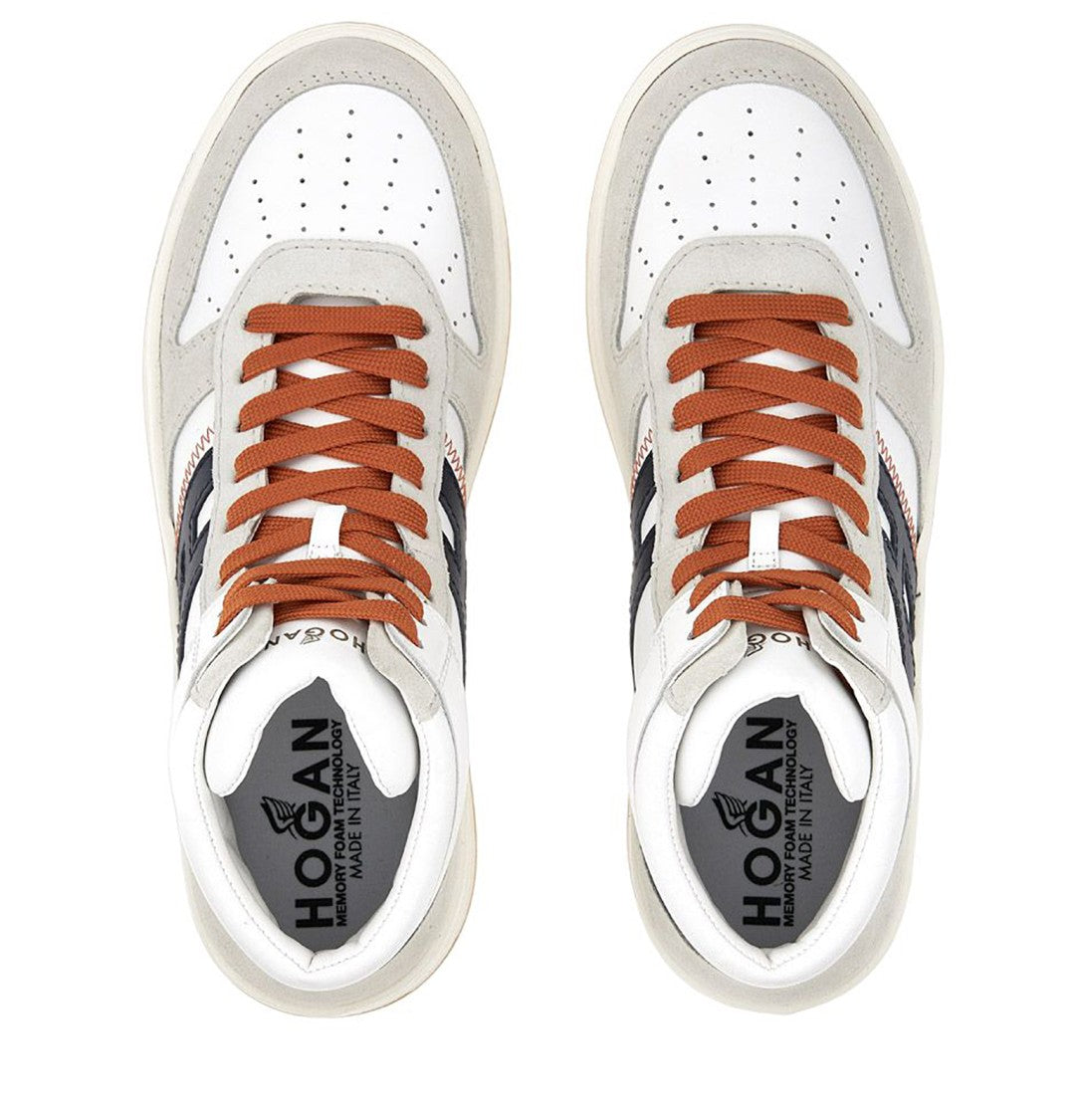 Hogan Mid-Top Sneakers With Suede Overlays