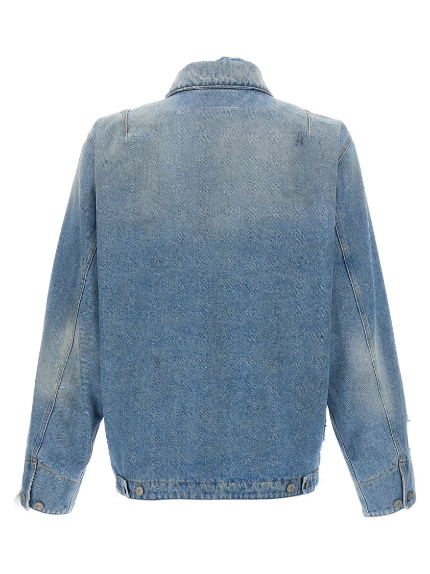 Mm6 By Maison Margiela Denim Jacket With Used Effect