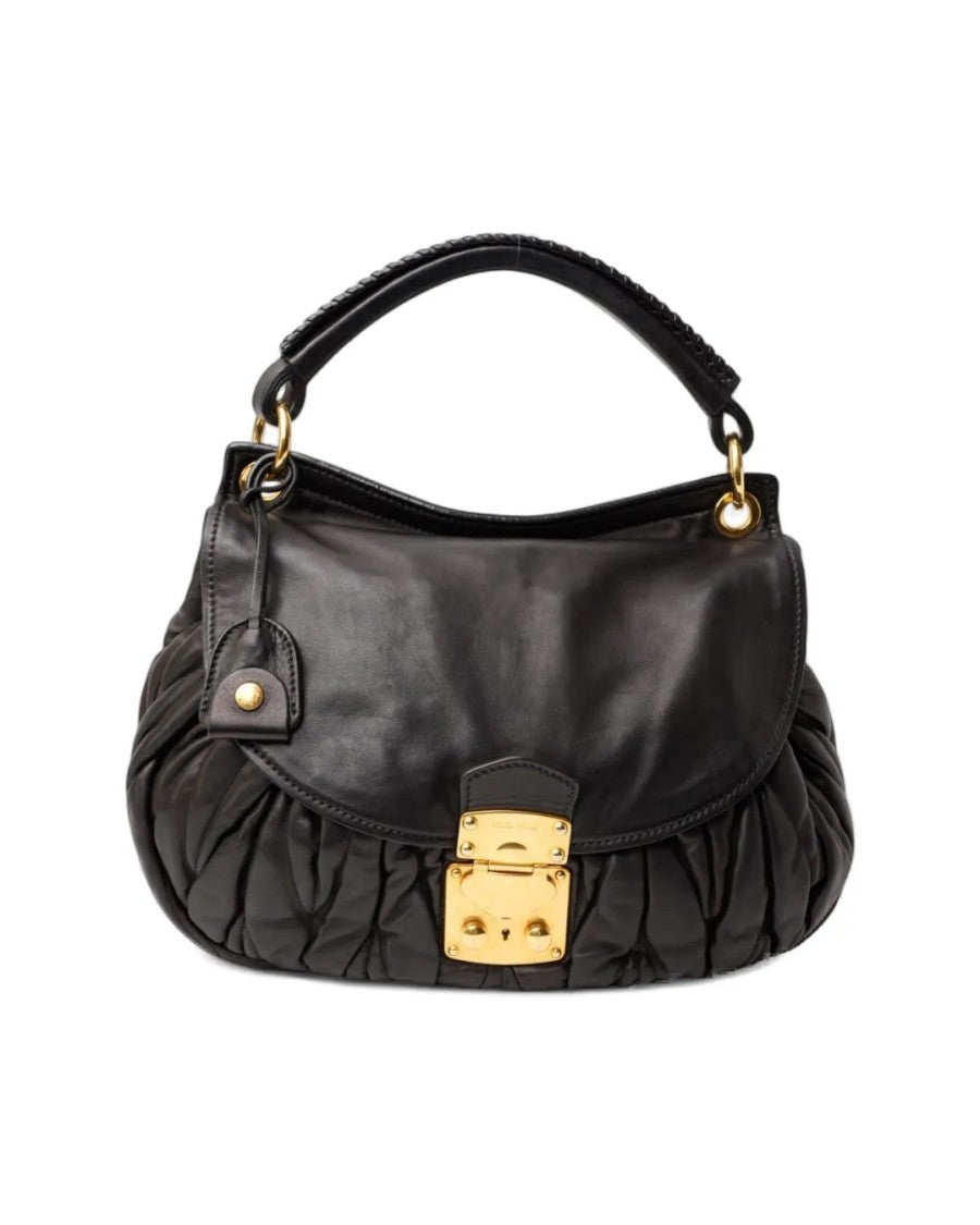 Miu Miu Coffer Bag Medium Embossed Black