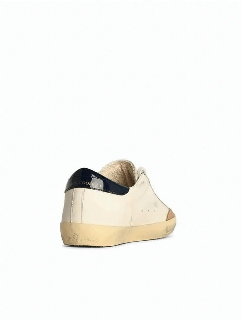 Golden Goose Low-Top White Leather Sneakers With Vintage Appeal