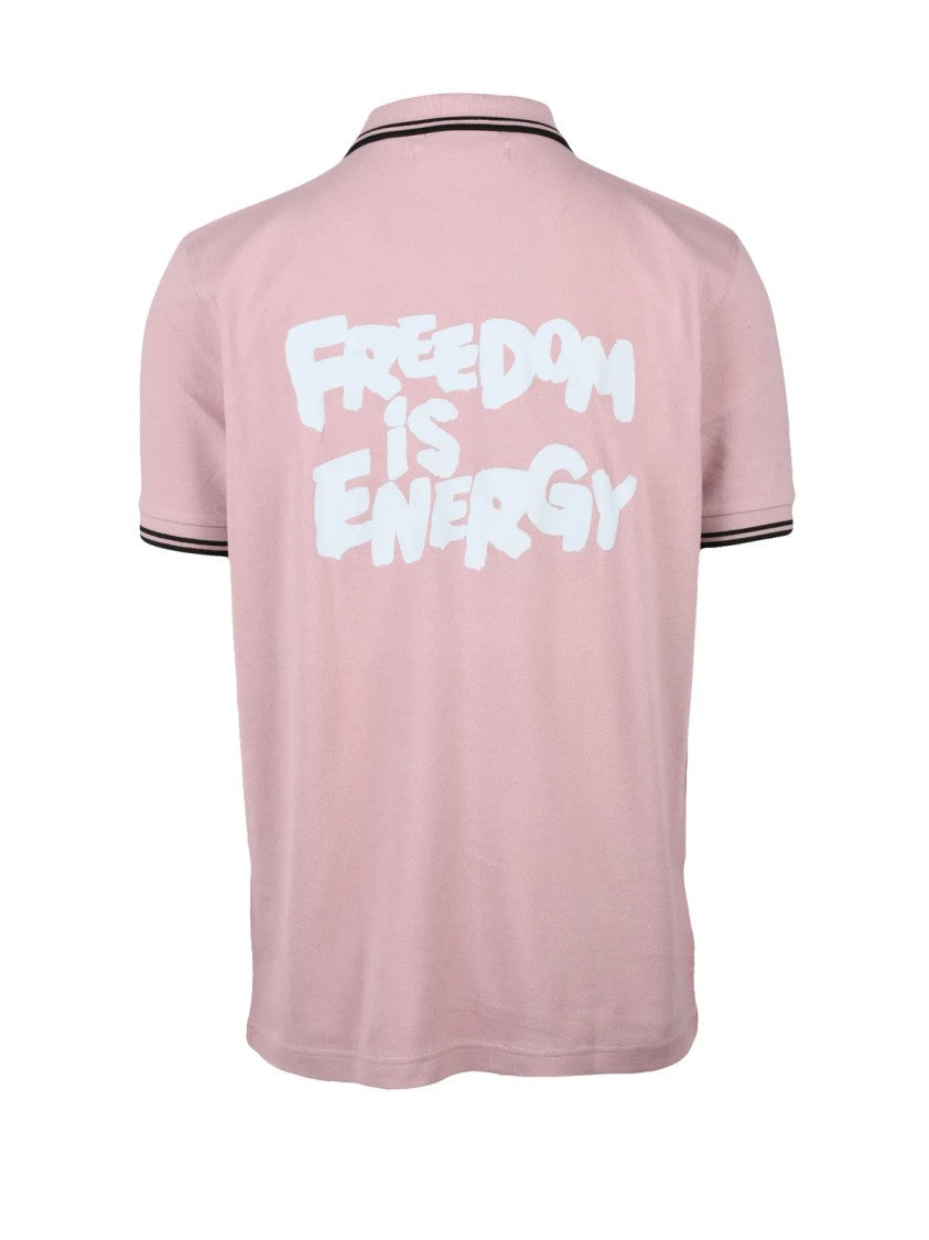 Fred Perry X C.Des G.Shirt Pink Striped Cotton Polo Shirt