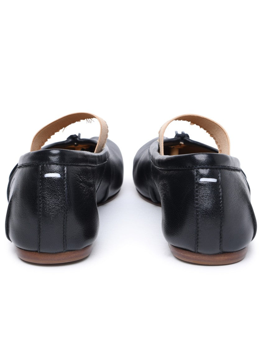 Maison Margiela Tabi' Black Nappa Ballet Flats