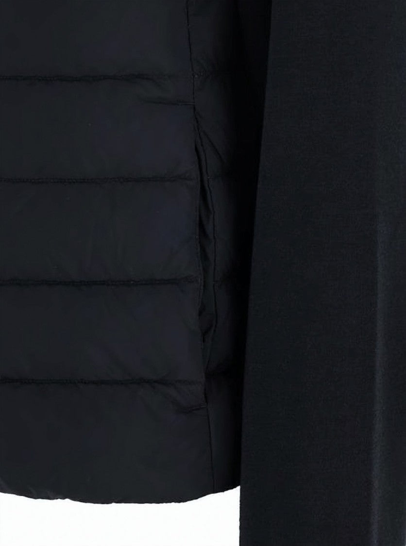 Herno Padded Short Coat With Horizontal Quilting And Hood