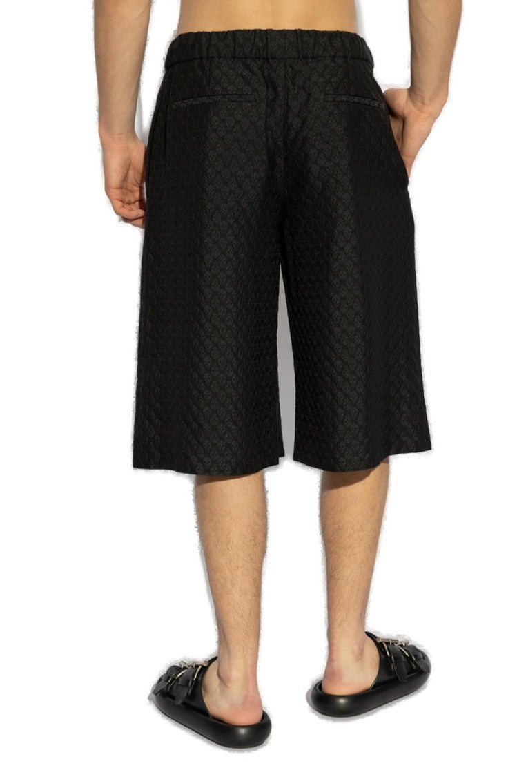 Alexander Mcqueen Tailored Black Shorts In Smooth Viscose