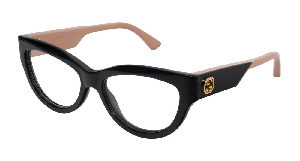 Gucci Black Glossy Finish Cat-Eye Eyeglasses