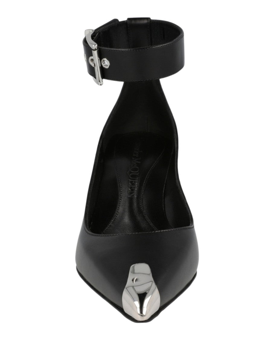 Alexander Mcqueen Buckle Leather Heels