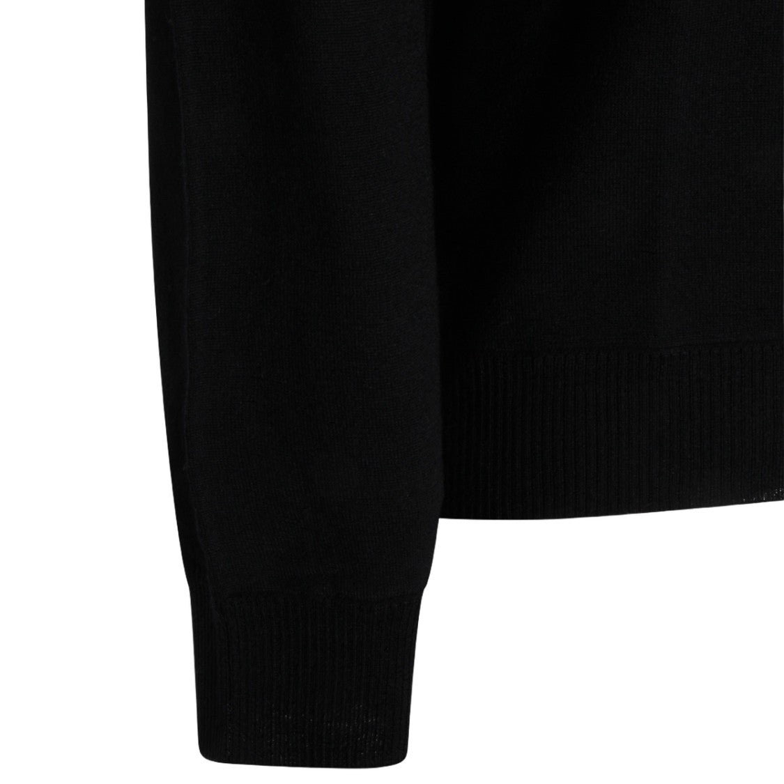 Stone Island Black Sweater With Round Neckline And Long Sleeves