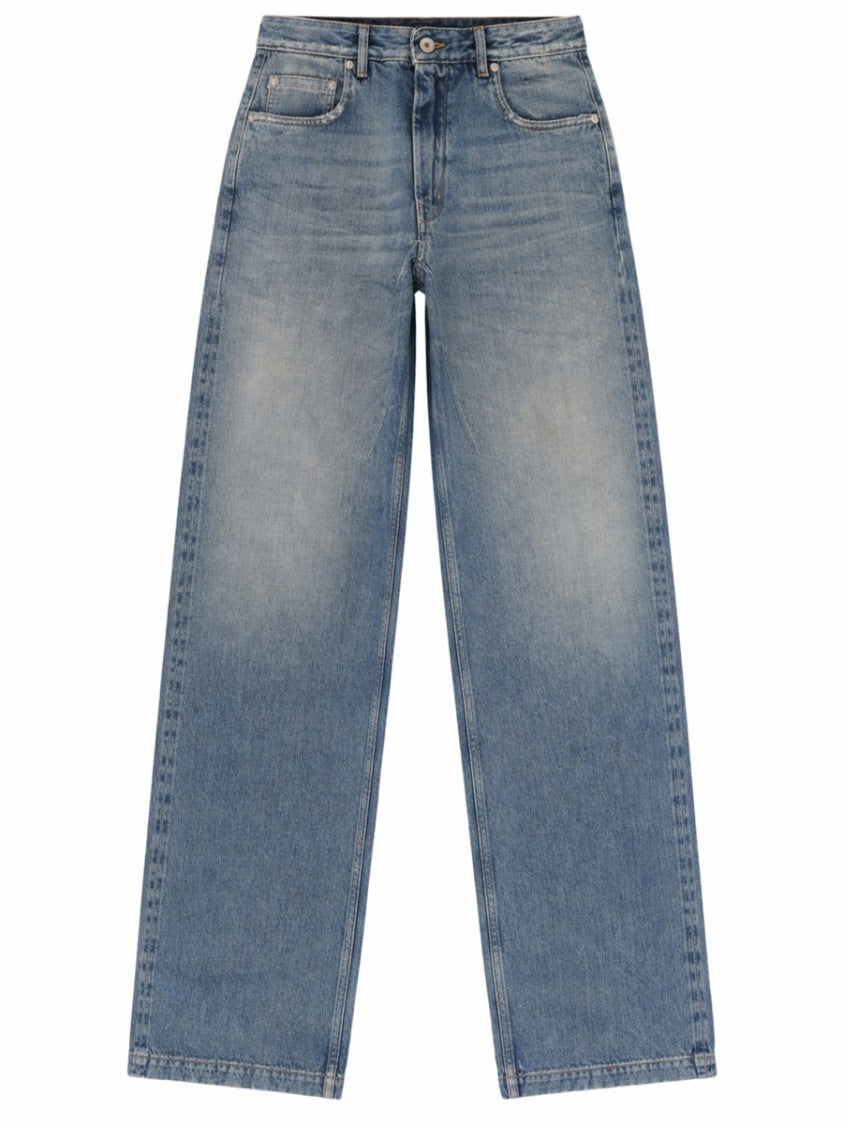 Drkshdw By Rick Owens Neutrals Geth Faded Wide-Leg Jeans