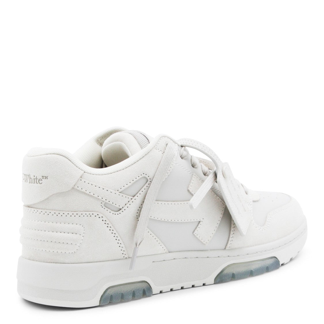 Off-White White Chunky Sneakers With Black And Orange Accents