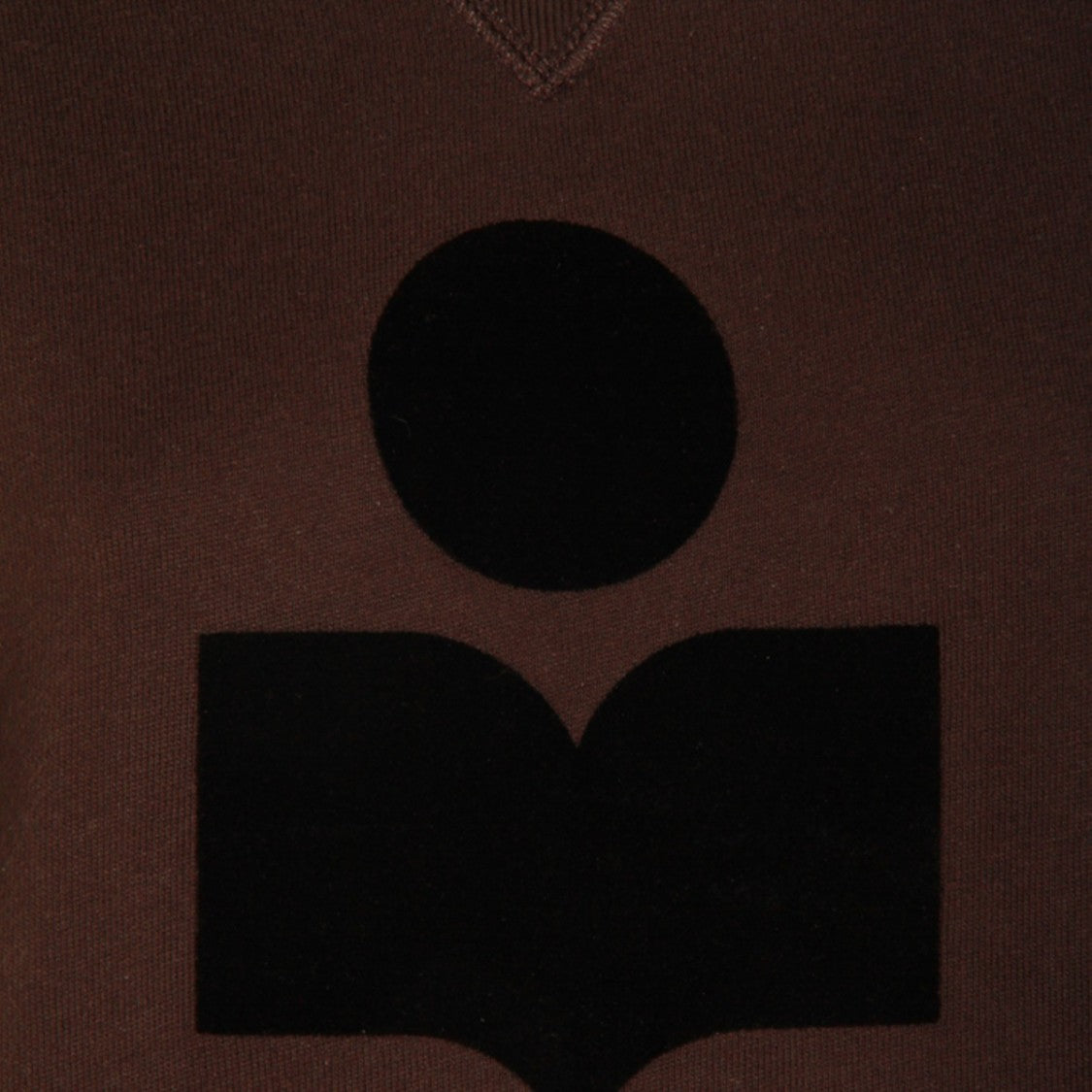 Isabel Marant Étoile Brown Cotton Sweatshirt With Round Collar And Contrasting Logo