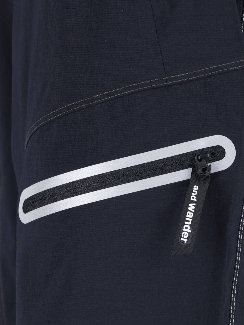And Wander Black Light Hike Integrated Belt Shorts