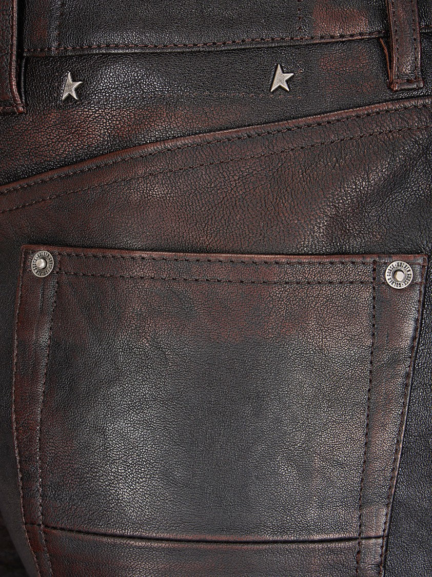 Golden Goose Journey W's Straight Peg Nappa Leather Pants